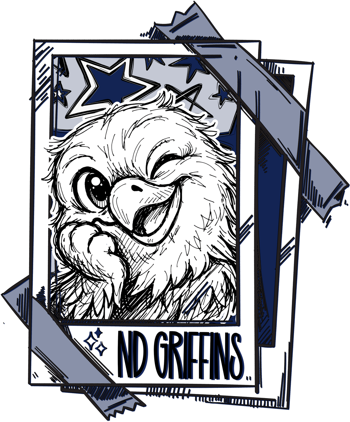 Griffin Winking Mascot