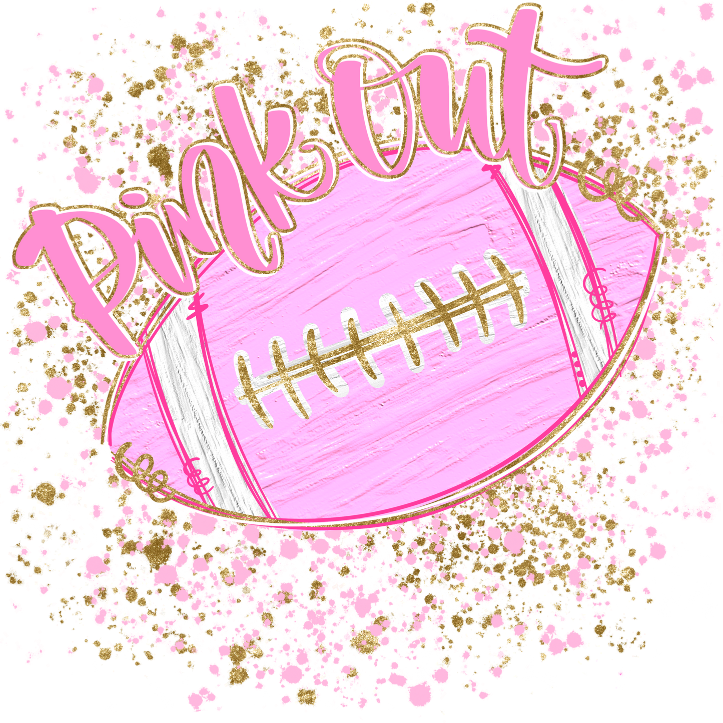 Pink Out splatter football