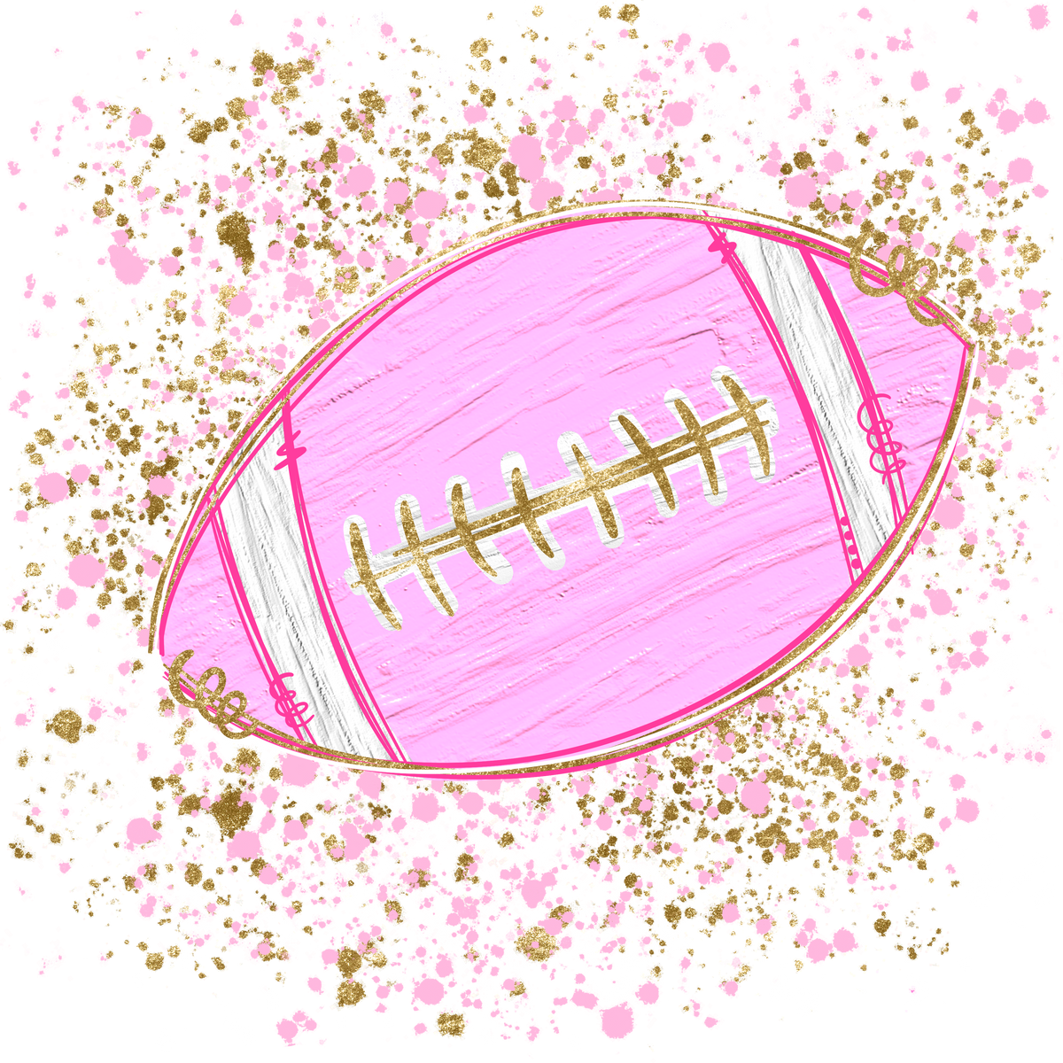 Pink splatter football