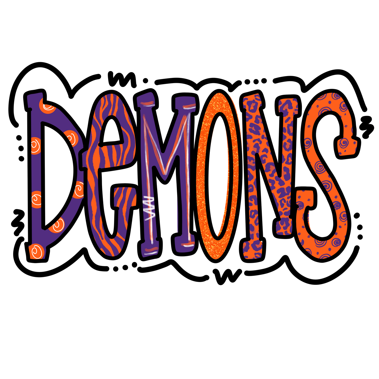 Demons (orange and purple)