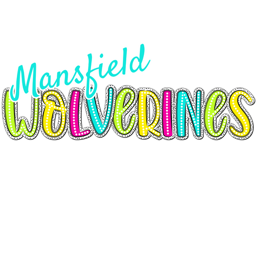 Mansfield Wolverines Colorful dot