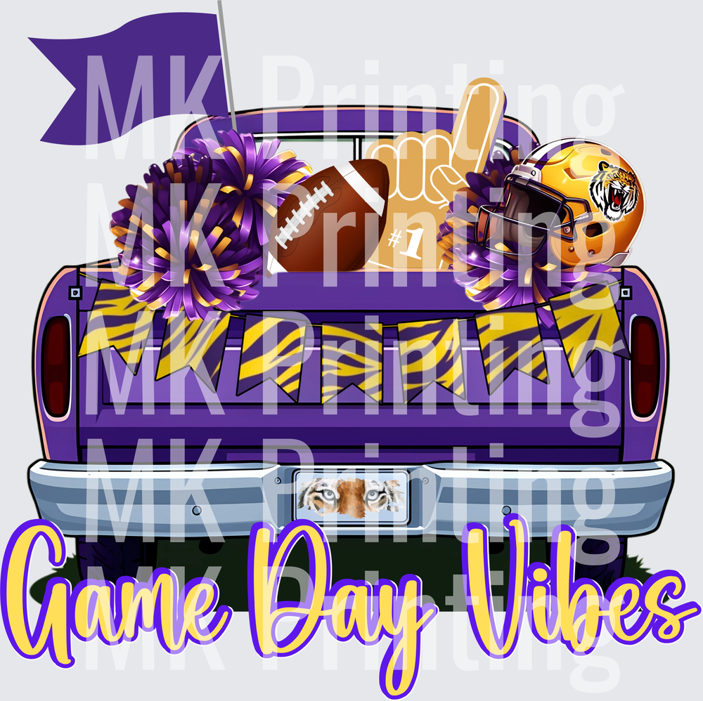 Game Day Vibes Tiger - Raw Image