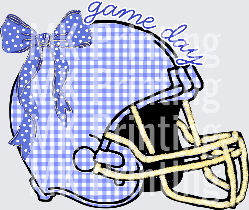 Blue Game Day Helmet - Raw Image