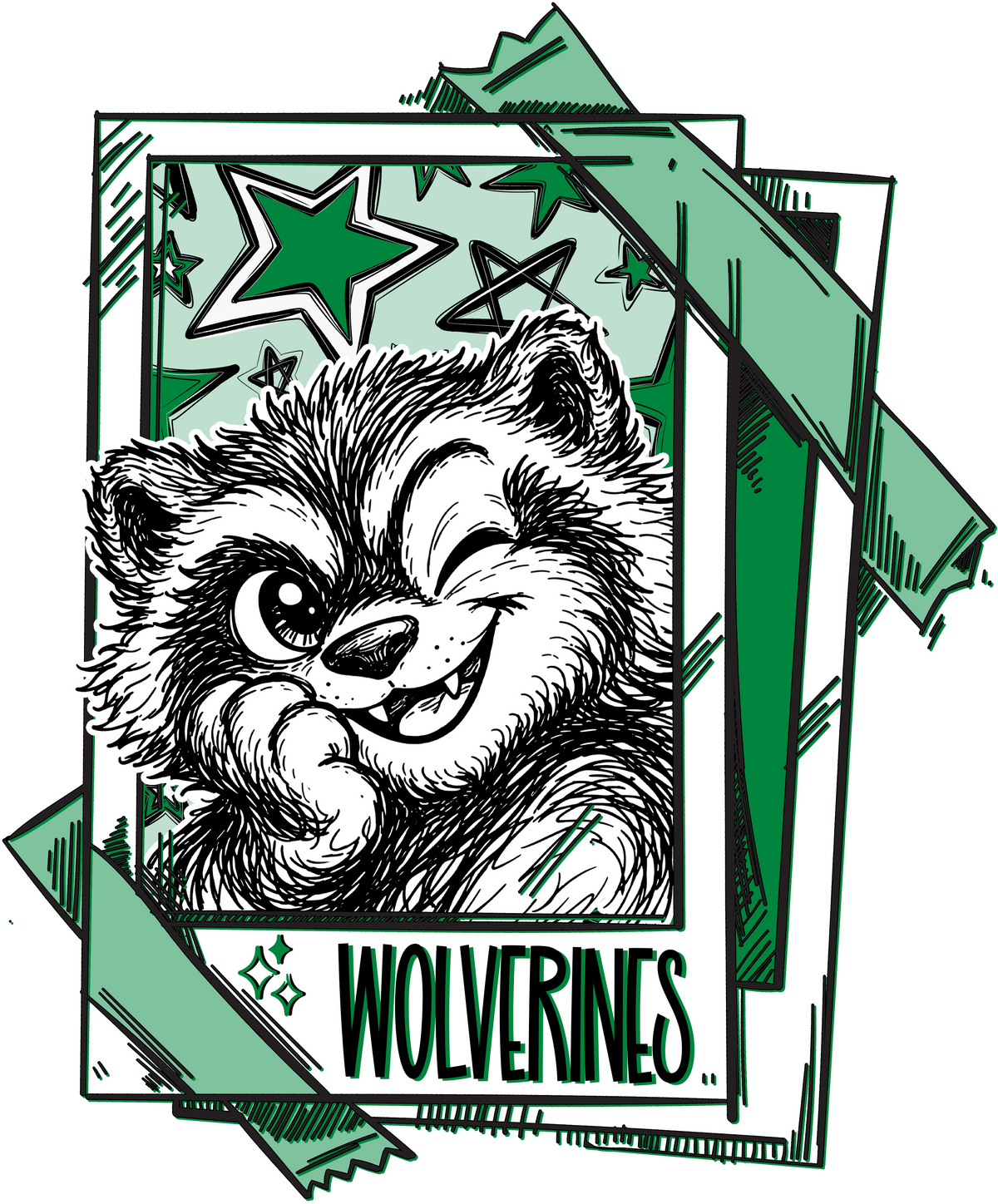 Wolverines Winking Mascot
