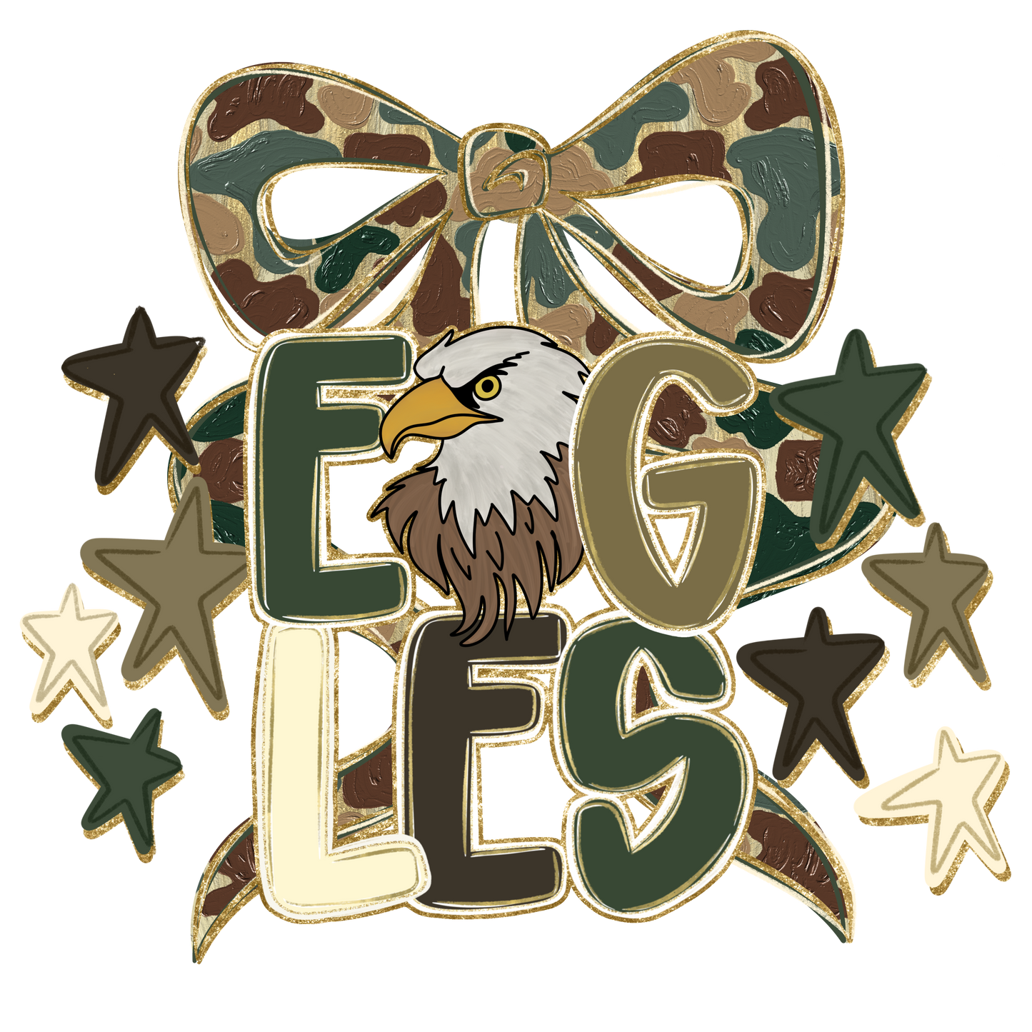 Eagles Camo Bow