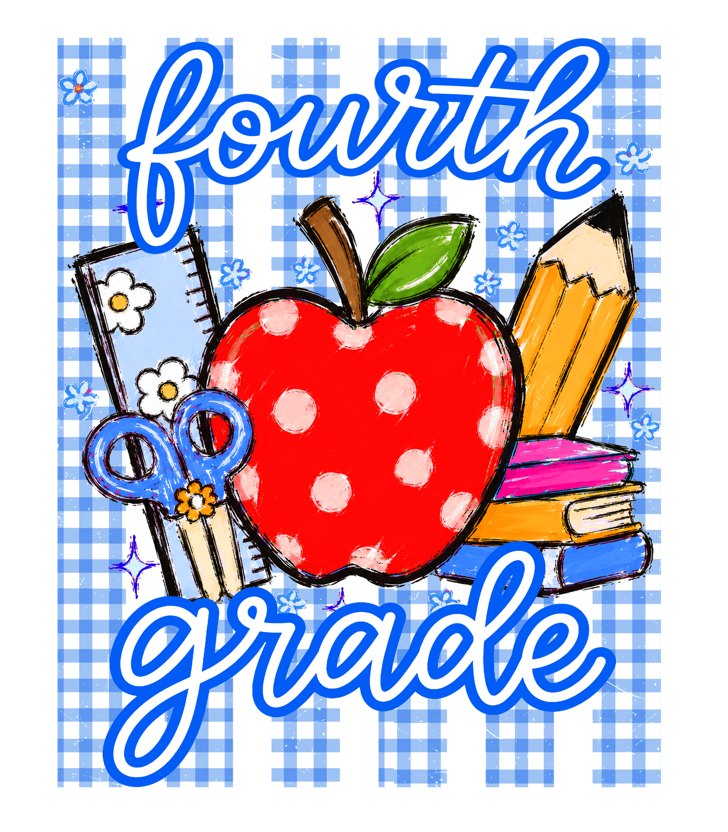 4th Grade gingham stripe