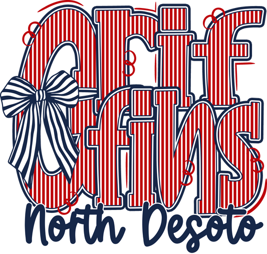 North Desoto Griffins Stripe Bows