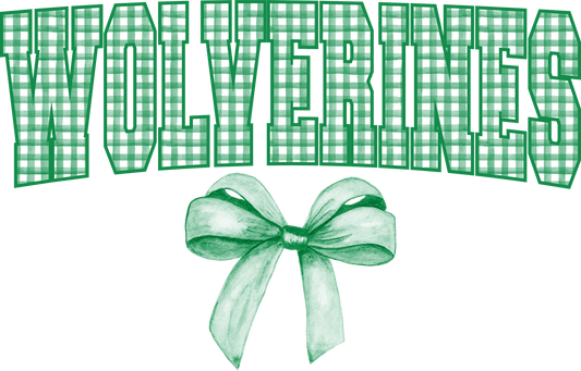 Wolverines with bow (green)