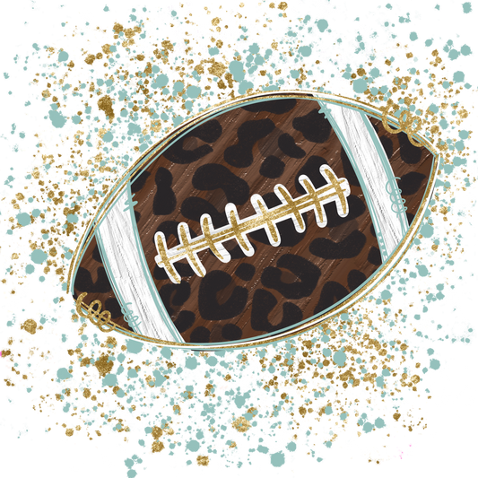 Splatter  Cheetah Print Football