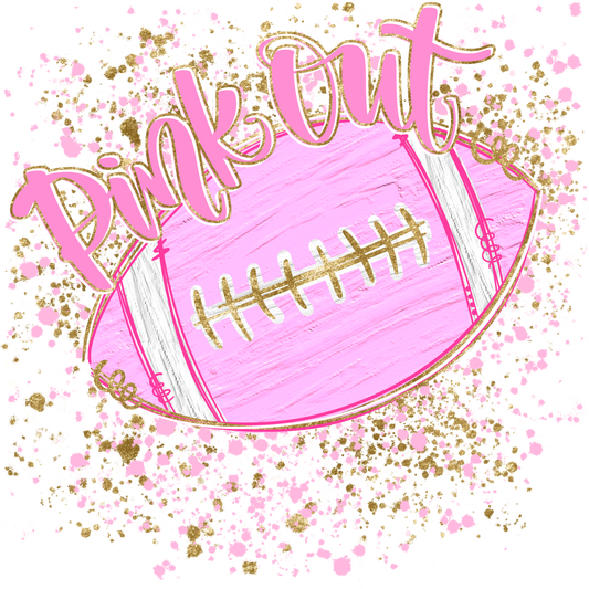 Pink Out splatter football
