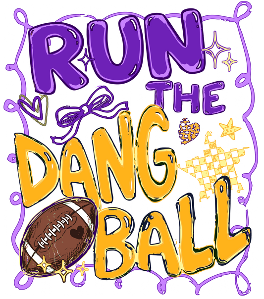 Run the Dang Ball Purple and Yellow
