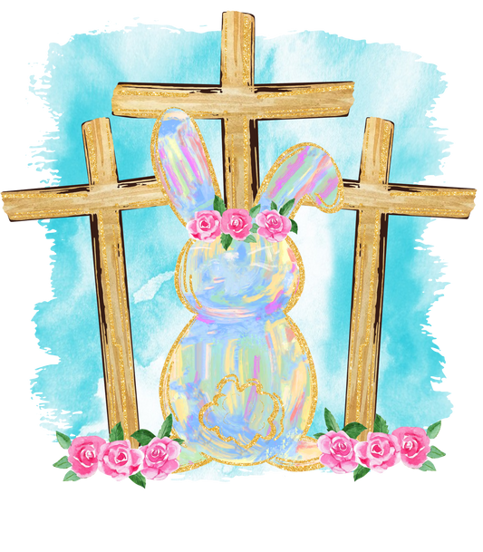Three Crosses with bunny
