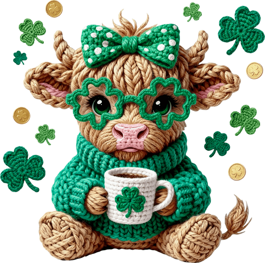 St. Patrick's Day Highland Cow