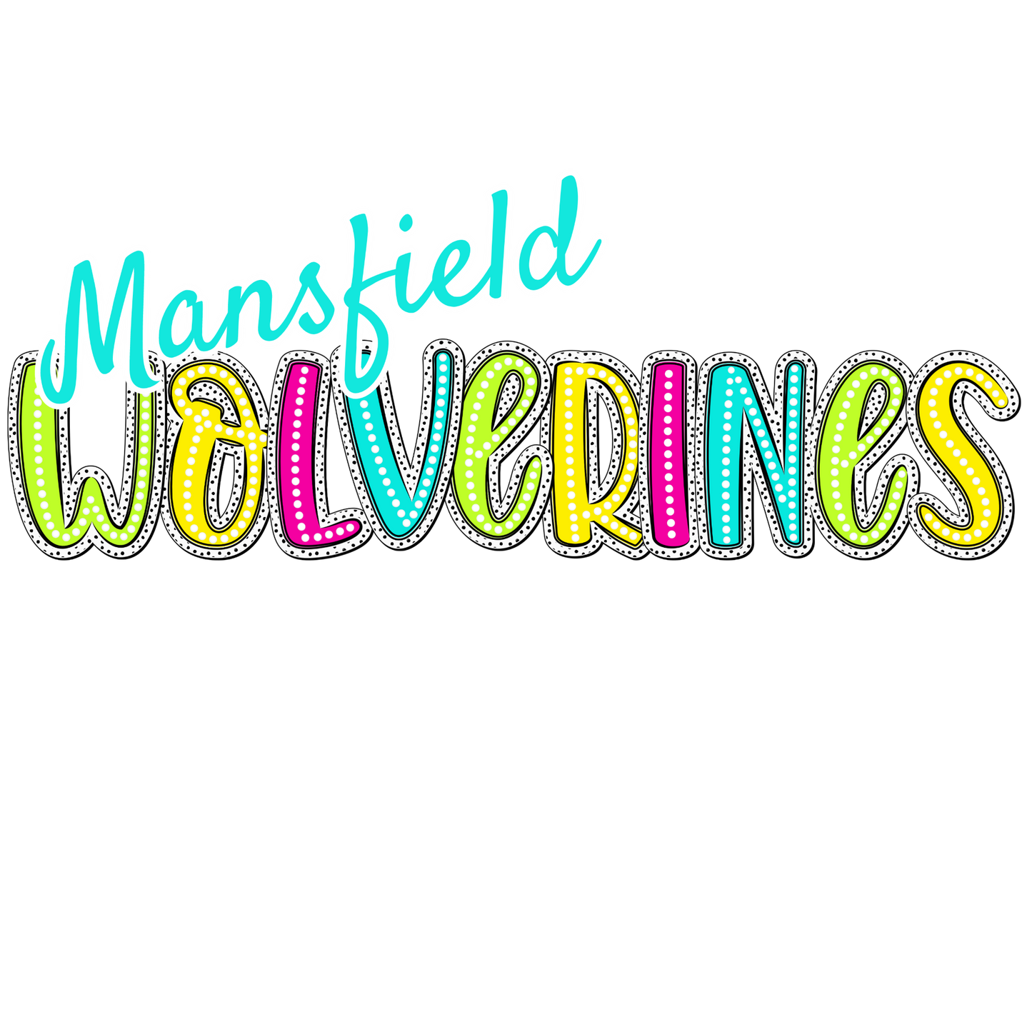 Mansfield Wolverines Colorful dot