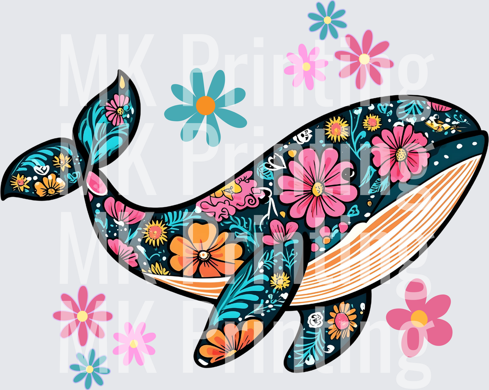 Floral Whale - Raw Image