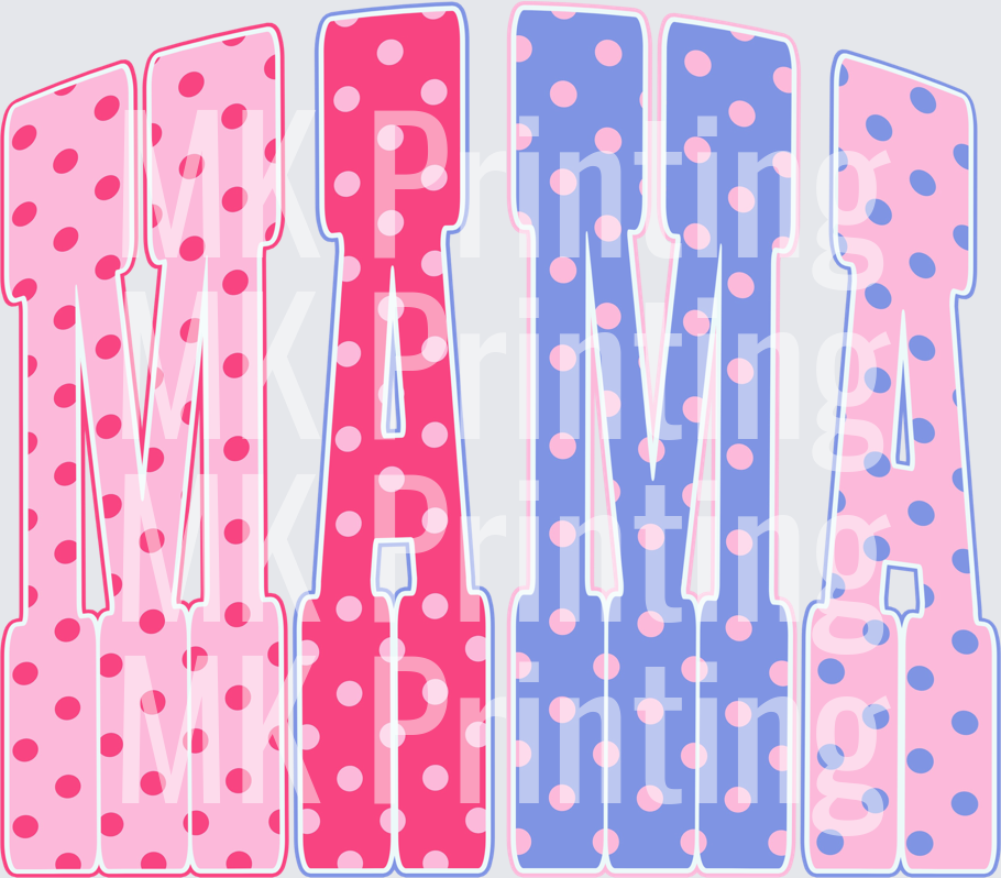 Mama (polka dots) - Raw Image